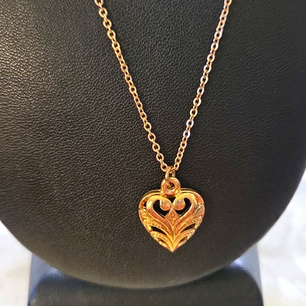 Goldtone Heart Necklace